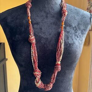 🌸VTG Multi-Strand Knotted Bead Necklace